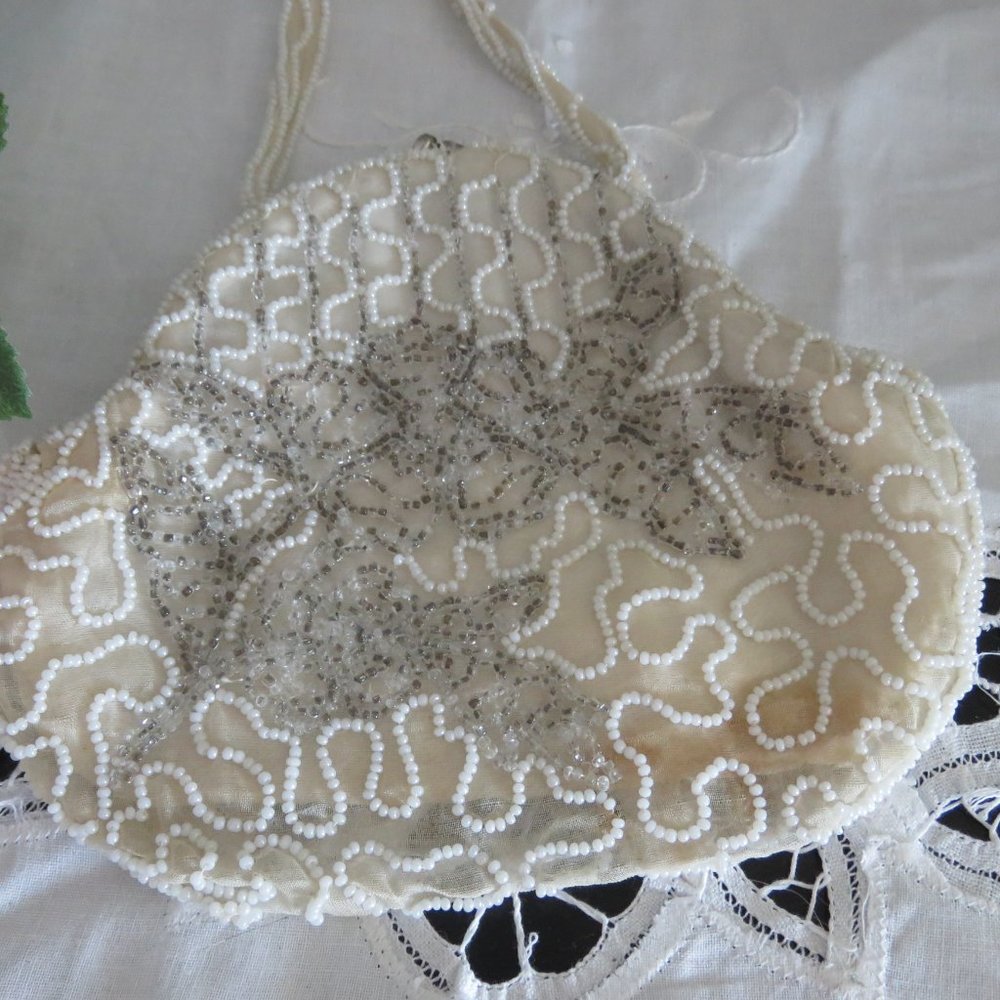 1960s Vintage Beaded Evening Purse Made in Belgium